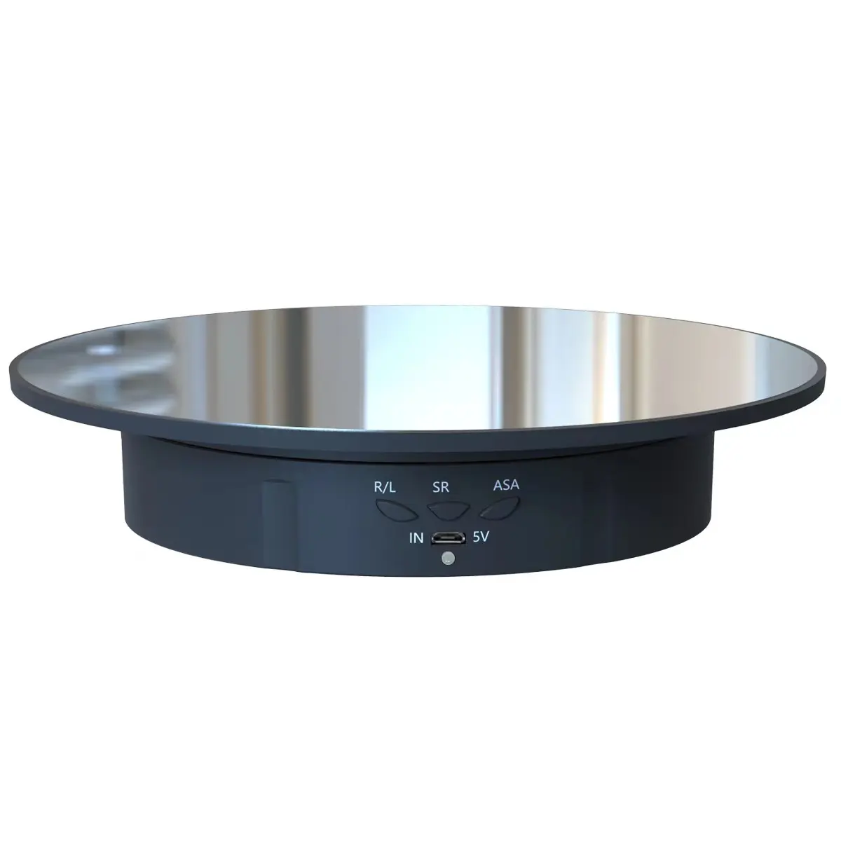 Motorized Rotating Display Stand, 7.87inch/17.6lbs Load, 360 Degree Electric Rotating Turntable for Photography Products, Jewelry, with 5 Colors Backgrounds, Mirror Cover (Rechargeable)
