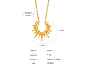 "Lucky Sun Dainty Necklace" Hollow Sun Pattern | Titanium Steel Keeps Color | A Little Gift of Vitality for Yourself