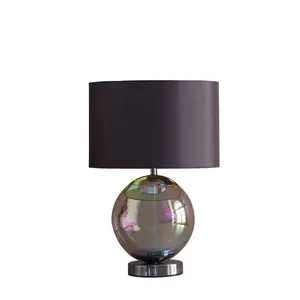 YYDS 18.75-Inch Artie Orb Iridescent Chrome Table Lamp