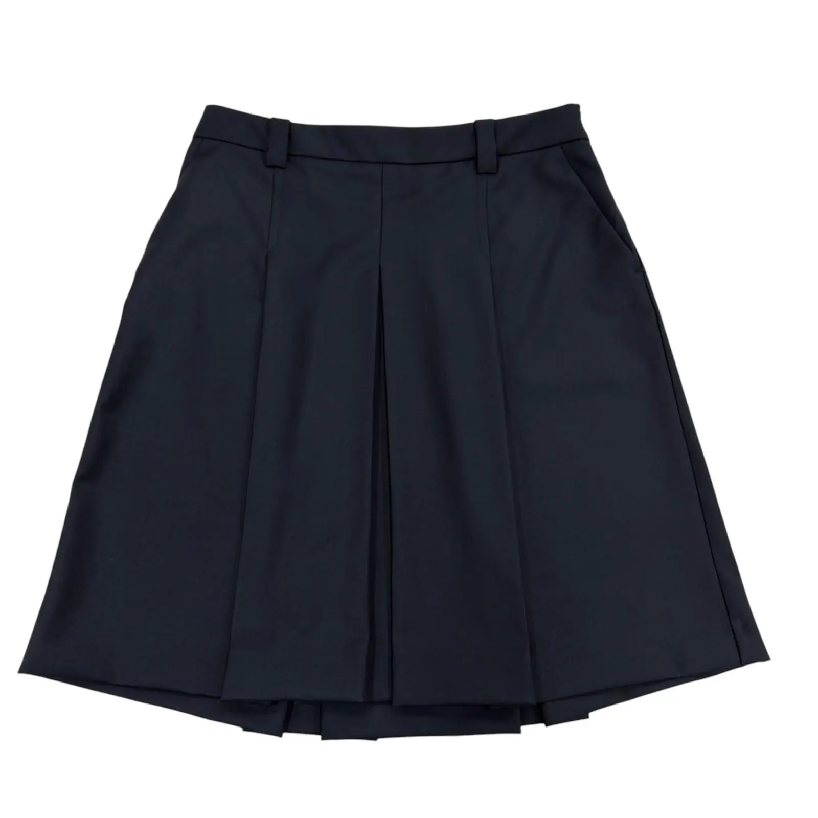 Pre-owned miu miu Wool Small Leather Goods Pleated Skirt