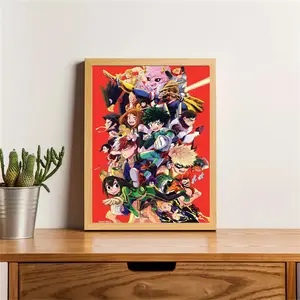 My Hero Academia Wall Decor Poster, Cartoon Birthday Party Decoration, Photography Background, Bedroom Dorm Room Art, Unframed