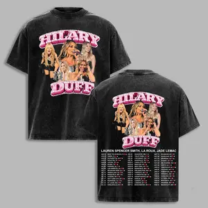 Hilary Duff Vintage Tour Shirt – Y2K Pop Star Graphic Tee 2000s Throwback Y2K Fan, Pop Nostalgia Fan T-Shirt, 2000skids, nostalgiatee, popculturetee, 2000saesthetic, hilaryduff, popmusic, concerttee, nostalgia