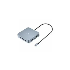 Adesso AUH-4051 Docking Station - for Notebook/Monitor - Charging Capability - 65 W - USB Type C - 3 Displays Supported - 4K @ 60Hz, 8K @ 30Hz - 3840 x 2160, 7680 x 4320 - 5 x USB Ports - 3 x USB Type