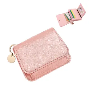 Women's Anti-Theft Leather RFID Blocking 3-Bifold Wallet, Slim Cardholder with ID Window, Compact Coin Pouch, Money Clip, All-Match Mini Purse for Camping & Travel, Anti Theft Wallet, Leather Cardholder