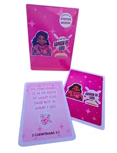 ARMOR OF GOD FLASH CARDS FOR GIRLS - Portable Bible Verse Memory Tool with Ephesians Verses for Personal & Group Study