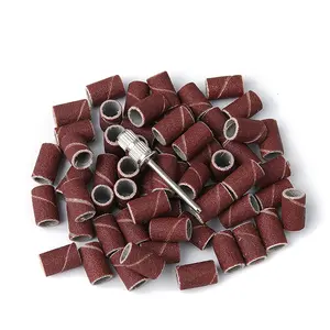 60 Piece Nail Sanding Bands Nail File Kit with 1 Sanding Band Holder, Grit 180#240#, Large Diameter Nail Sanding Bands for Professionals and Home Use