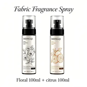 2-Pack 100ML Clothing Freshener Spray, Scented, Odor Eliminator, Antibacterial & Mite Killer, Long-Lasting Fragrance, Aromatic Citrusy Scent, Refreshing Light Perfume