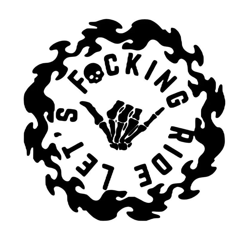 Let's F*cking Ride Decal - Customizable Permanent Vinyl Sticker for Personalization & Brand Promotion - Easy Application & Removal - Versatile Decor for Various Surfaces