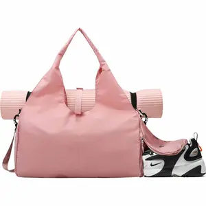 Gym Bag, Yoga Gym Bag for Women and Men, Carrying Workout Gear and Accessories, Shoe Compartment and Wet Dry Storage Pockets