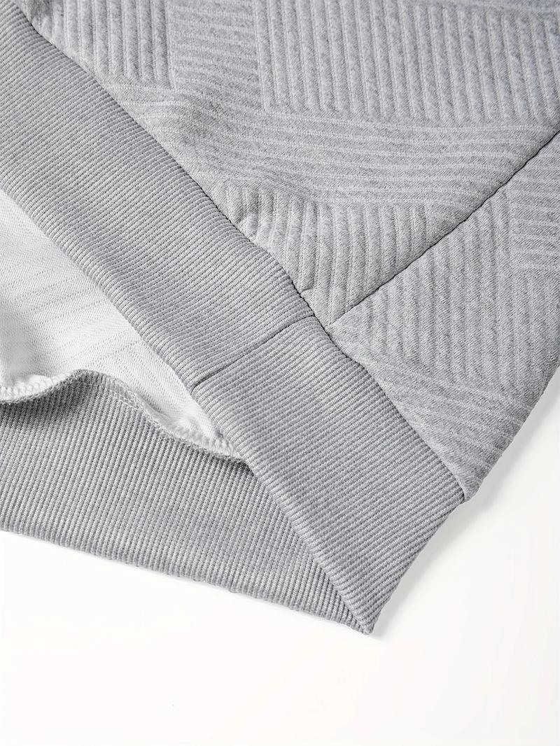 Men's casual fashion suit knitted jacquard sweatshirt and pants two-piece set