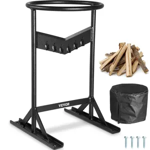 VEVOR Firewood Kindling Splitter, Summervibes, 9''x17'' XL Wood Splitter, Unique V-Shaped Finger-Safety Blade, Manual Log Splitter for Wood Splitting, Heavy Duty Strong Steel Structure & Stability, Log Splitter