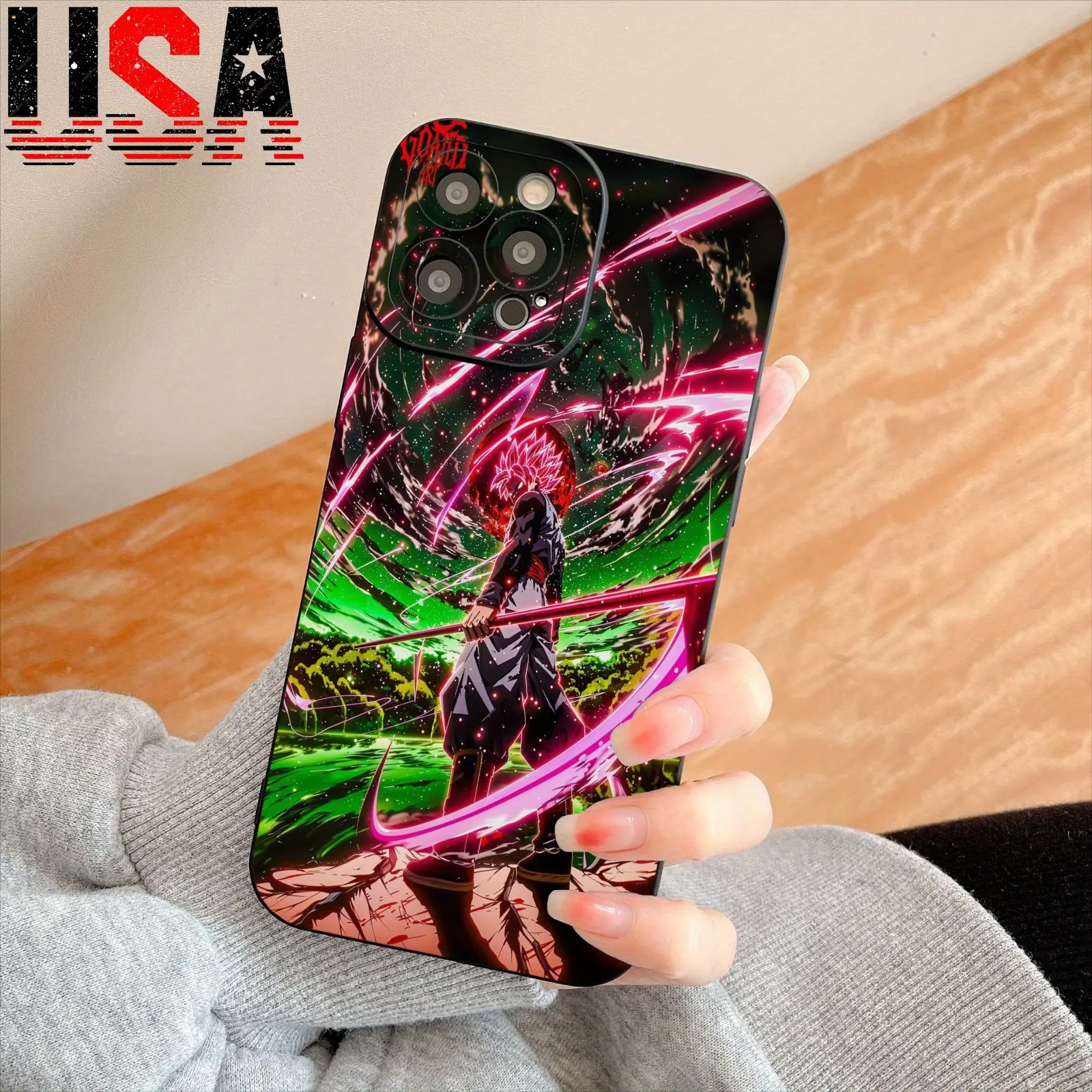 Samurai Warrior Neon Art Silicone TPU Phone Case - Shockproof, Lightweight Protection Casing for iPhone 11/12/13/14/15/16 Pro Max Plus, Green Accessory for Tech Lovers, Accessories