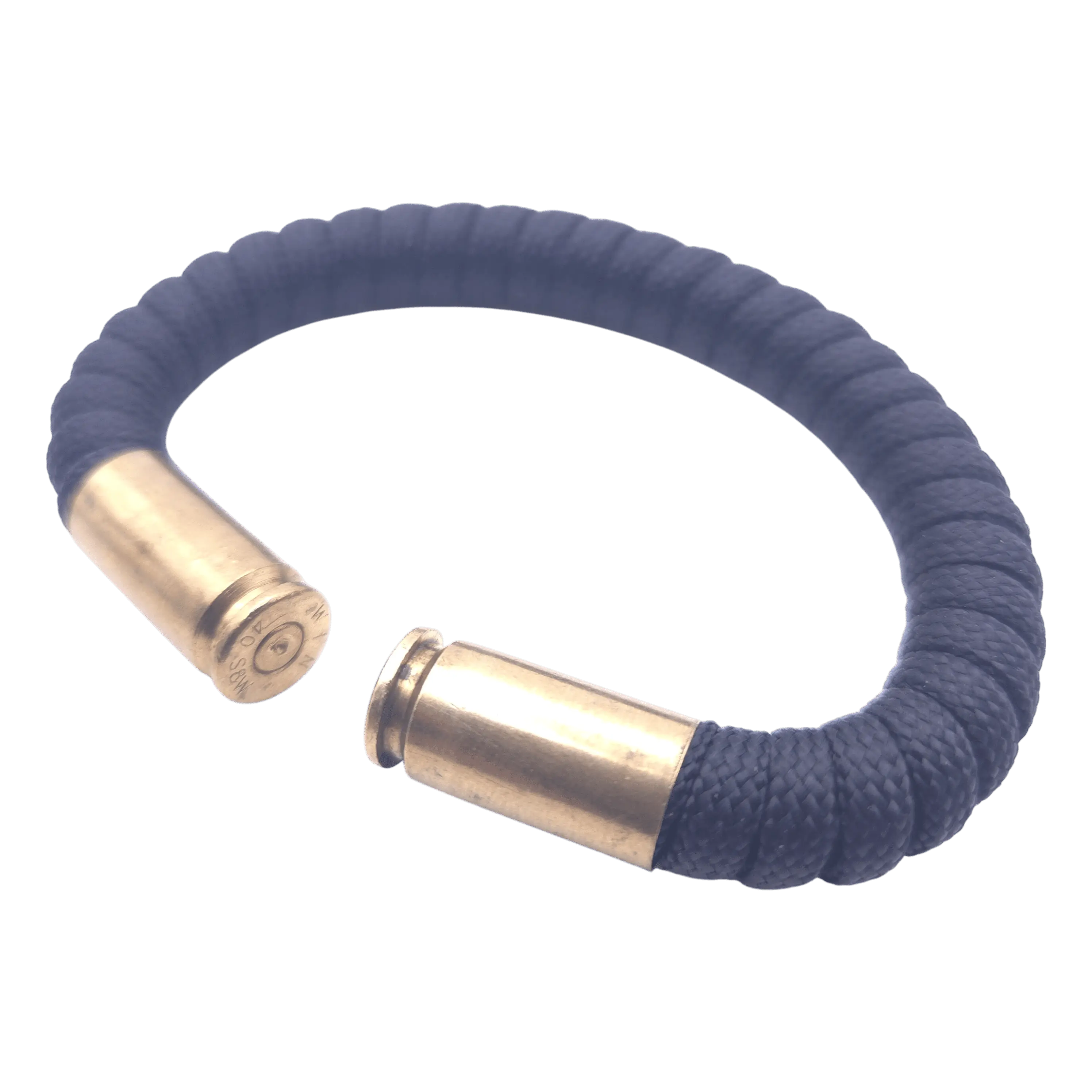 Black .40Cal Bullet Casing Costume Jewelry Bracelet, Fashion Accessory for Men-Women