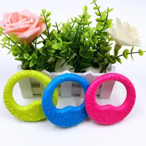 Pet Toy Molar Tooth Circle TPR Dog Training Chew Toy  Resilient and Durable for Puppy Teeth Grinding Moon Toys