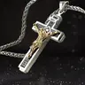 Halo Accessories Stainless Steel Cross Jewelry Sleek Design with Inscriptions Men's Fashion Accessory for Faith-Driven Style Long-Lasting Material