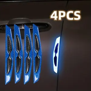 4 Pcs Car Door Bumper Sticker Protect Your Vehicle From Collisions And Scratches Car Reflective Sticker Anti Scratch Stickers Multi-color Available