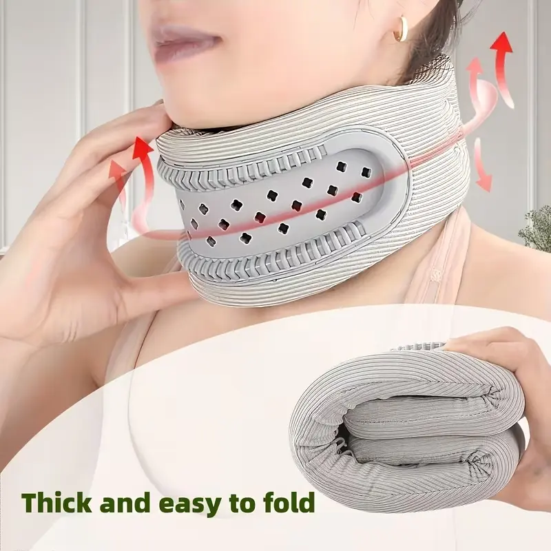 Neck Support Brace for Pain Relief | Ergonomic Cervical Collar for Posture Correction | Breathable Neck Pillow for Travel, Office & Sleep | Men & Women