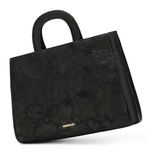 BE SMART PU Handbag Elegant Tote Bag with Embroidery Design, Lightweight Top Handle Bags for Women/Ladies, for Business Work/Workout/Daily Use/Shopping/Travel