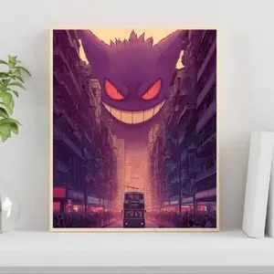 Gengar Anime Poster: Japanese Home Decor, Unframed Japanese Home Decor, Perfect Gift for Anime Lovers, Home Decor