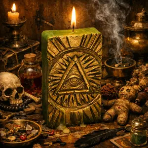 Eye of Providence Candle – All Seeing Eye Protection Candle for Spiritual Protection, Power, Wisdom & Prosperity | Hoodoo Ritual Candle