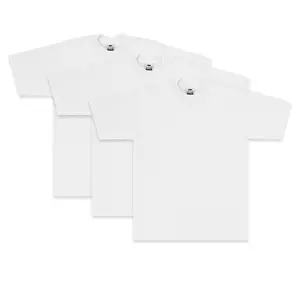 Pro Club Men's Heavyweight Cotton Short Sleeve Crew Neck T-Shirt 3-Pack