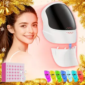 2026 New LED Beauty Mask, Full Coverage Phototherapy, Ergonomic Design, Ideal Gift for Face and Neck, Holiday Present, LED Light Mask