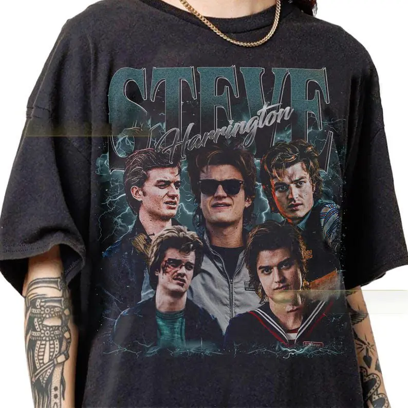 Steve Harrington Vintage Shirt, Steve Harrington Gift for Woman and Man, Steve Harrington Shirt, Steve Harrington 90s Bootleg Shirt