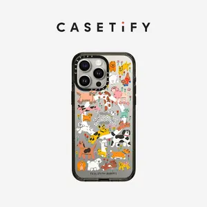 CASETiFY Dogs iPhone 15/14 Series Phone Case MagSafe Impact - Black