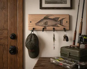 Hogfish Key Hanger, Home Organiser, Wall-Mounted Hook for Entryway Key Storage