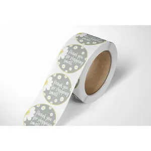 Package Mint Daisy Thank You Stickers - 500 Count