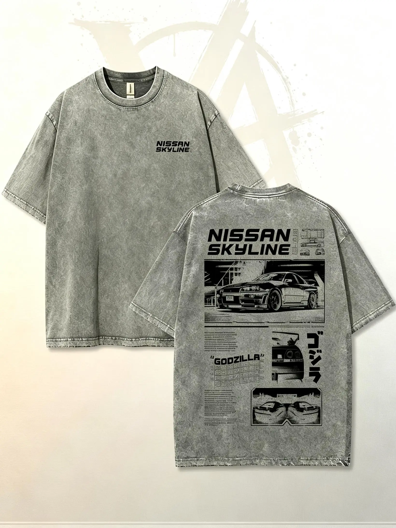 [AVT]Japanese JDM Godzilla Sports Car Vintage Tee 90s Graphic Tees Men's t Shirts Graphic Tee t Shirts Funny Graphic Tee Good Graphic Tees Men's Graphic Tees Streetwear Outfits Men Vacation Outfits Oversized Tshirt Men,funny symbol t-shirt, student shirt