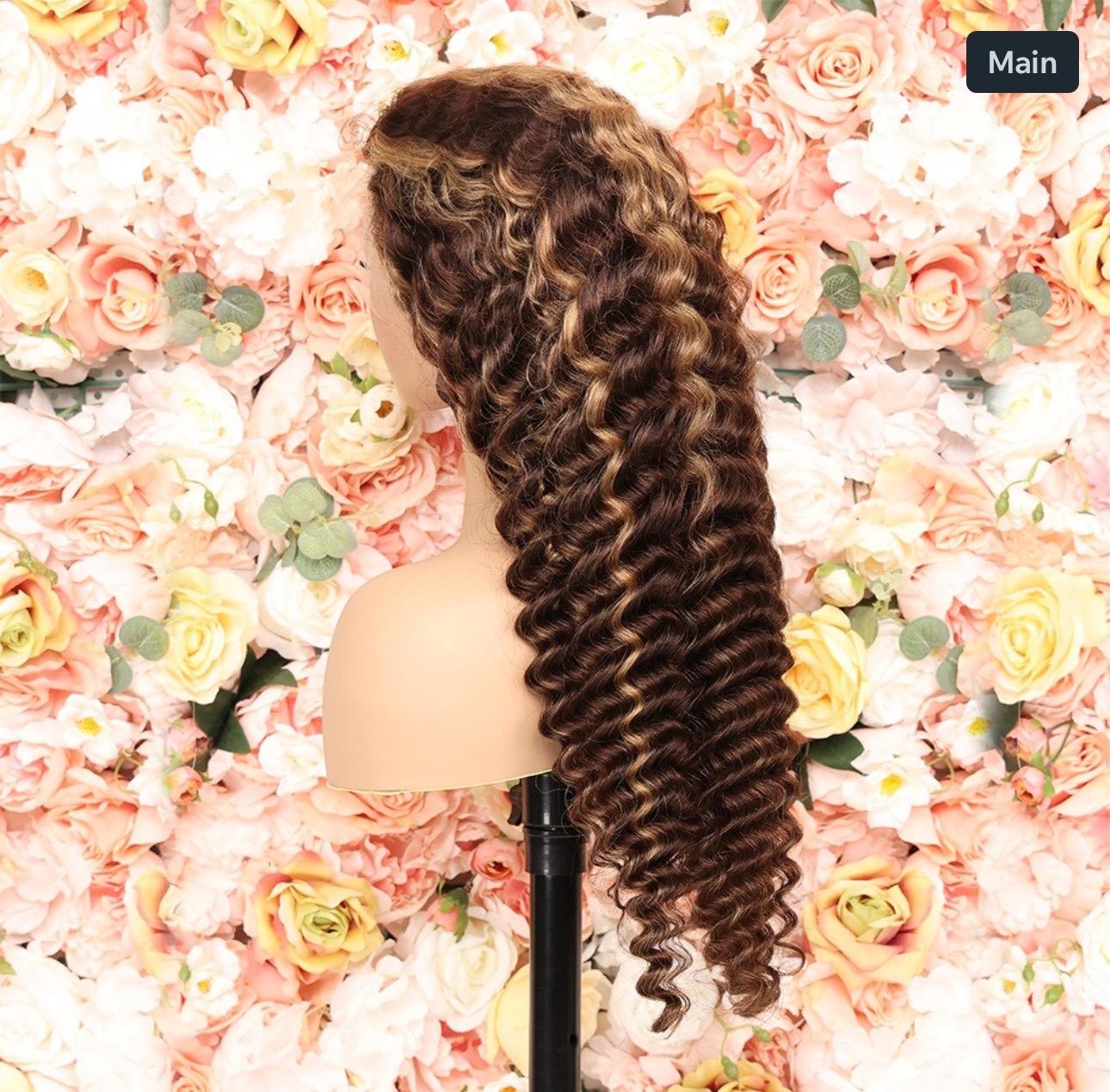 P4/27 Pineapple Wave 30” Human Hair Frontal Wig - Top, Shirts