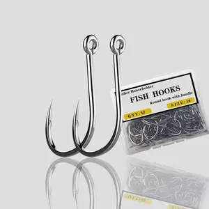 50pcs Ise Ni Fishing Hooks with Barbs, Rings, Holes, and Circles, Durable Fishhooks for Angling, Ideal Gift for Festivals