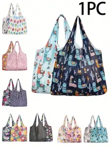 Reusable Shopping Bag, Foldable Handbag, Reusable Grocery Bags, Lightweight Shopping Bag, Waterproof Large Capacity, Ideal for Travel, Picnic, Camping, Outdoor Activities, Home Use