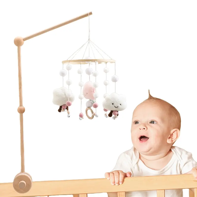 Nordic Style Wooden Crib Mobile Holder, Fits Bed Bell Toys, Newborn Sleep Soother, Baby Room Decoration, Perfect Gift