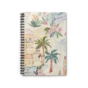 Tropical Watercolor Palm Beach Scene Notebook | IvoryCove&Co.