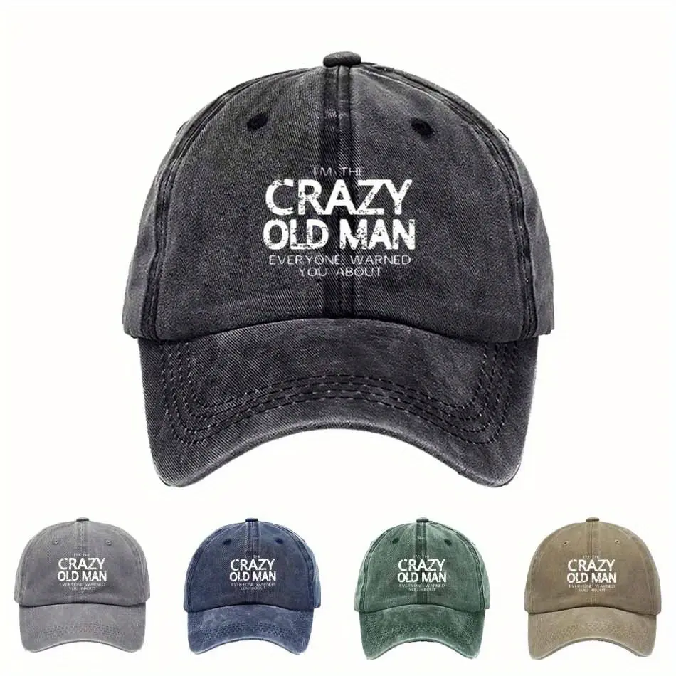 Distressed Black Vintage Style Baseball Cap with Slogan for Men Women, Adjustable Lightweight Cool Hat for Anti-UV Sun Protection, Cool Hats, Anti-Uv Hats