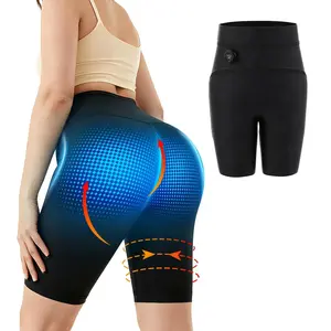 FITMATE EMS Butt-Lifting Leggings, Shapewear Muscle Activation, for Glutes Hips & Thighs, 8 Modes & 30 Intensities, 3 Heat Levels, 1200mAh Battery Massaged for 6-8 hours, Microcurrent Massage Yoga Pants, Sports Shorts for Women Home Workout
