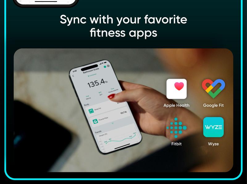 Wyze Scale Ultra &mdash; Wi-Fi Smart Weighing Scale, Huge 4.3" Screen &mdash;  Step-On Body Composition Measurements (Track Weight, BMI, Fat/Fit Goals)