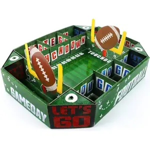1 Pcs Football Snack Trays, Large Stadium Shaped Serving Tray for Football Party Supplies, Sport Snack Plates for Parties Table decoration, Paper Platter for Sport Celebration Table Favor