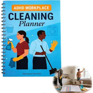 Cleaning Planner for Adults -  Task Planner with Daily, Weekly, Monthly Cleaning Schedules -  Planner Notebook for Adults to Organize Chores, Track Progress, Reduce