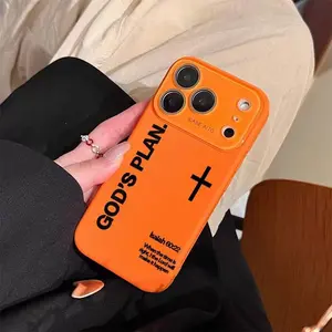 Dopamine Aesthetic Solid Color Smartphone Case, Ultra Skin-Friendly Touch, All-Inclusive Lens Handheld Casing, Shockproof Scratch-Resistant Cellphone Accessory for Apple iPhone 13 14 15 16 17 Pro Max