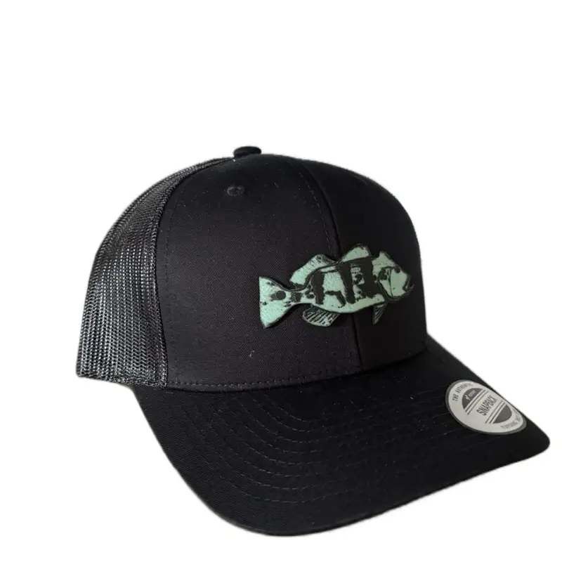 5-Panel Yupoong SnapBack W/ Green Peacock Bass Patch