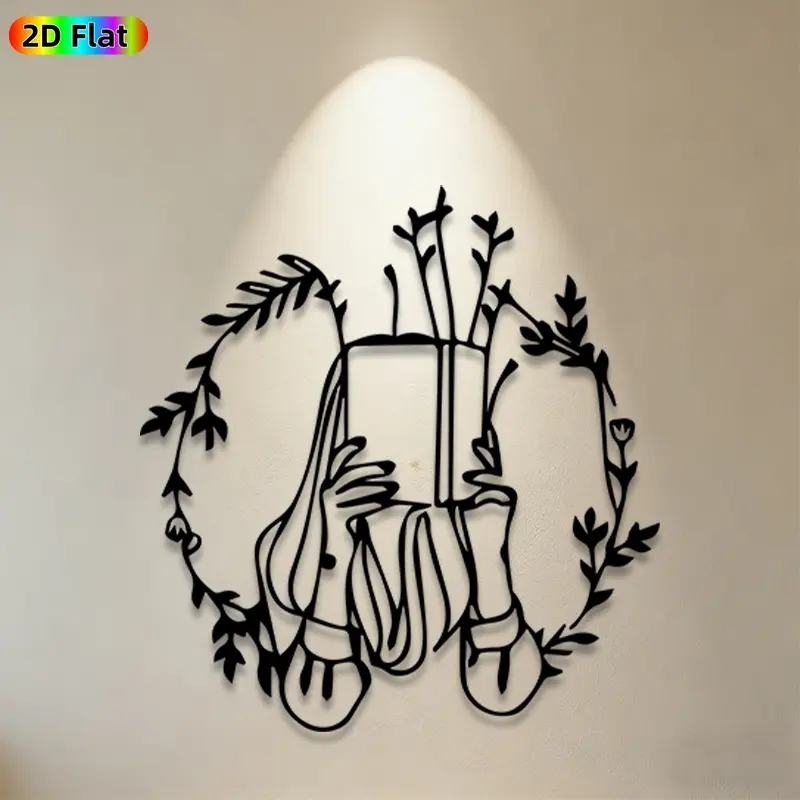1pc Hands Holding Book Metal Wall Art, Serene Hands Statue Mural, Ideal Gift for New Year, Easter, Literary & Home Decor Enthusiasts,  Metal Wall Decor Wall Sculptures, Perfect for Living Room Wall & Garden Fence, Unique Artistic Wall Ornament