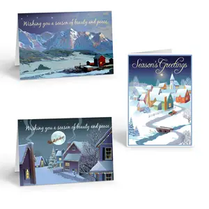 Stonehouse Collection Assorted Christmas Cards - 18 Traditional Christmas cards and envelopes - USA Made