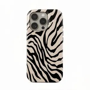 zebra  case Zebra Print Phone Case – Bold Black & White Stripes Preppy Merry Christmas Phone Case – Cute Holiday Bow Design, Shockproof Protective Tough Cover For iPhone17 Air 16 Pro Max 15 14 Plus 13 12 11