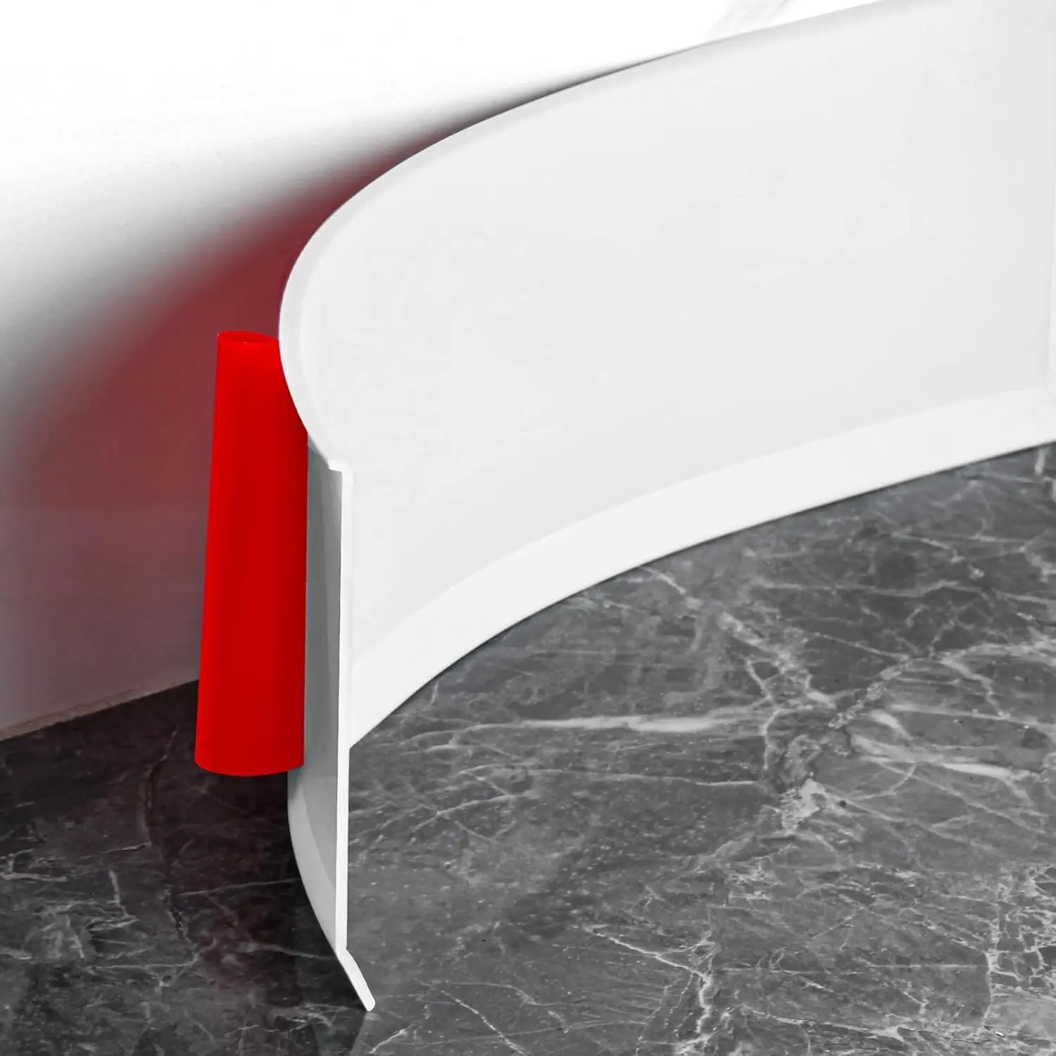 Vinyl Baseboard Molding Trim 4 Inch Peel and Stick Cove Base | Self-Adhesive Baseboard Trim Vinyl Wall Base Rubber Wall Molding for Home Garage Office, 20Ft, White