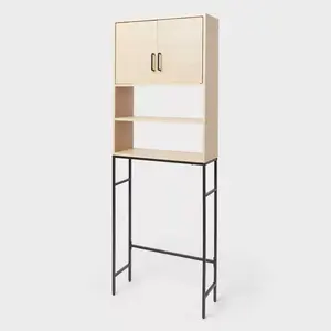 Brightroom Mixed Material Bath Etagere Bathroom Storage Double Doors