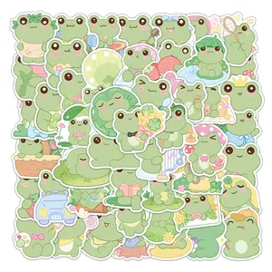 50 Frog Stickers – Cute Animal Vinyl Sticker Pack for Water Bottles, Laptops, Journals, Scrapbooking & Gifts