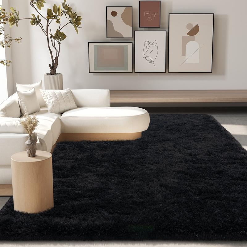 REZUTAN Super Soft Plush Shaggy Area Rug for Living Room Bedroom Nursery Kitchen and Bathroom Cozy Carpet with Free 4 Anti-Slip Stickers Back to School